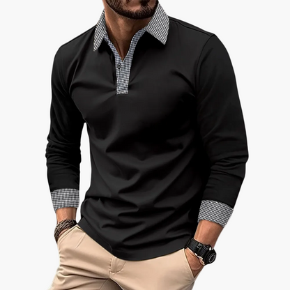 Men's Long-Sleeve Polo – Contemporary Design for Everyday Life, Office & Leisure
