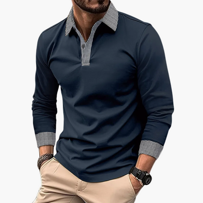 Men's Long-Sleeve Polo – Contemporary Design for Everyday Life, Office & Leisure