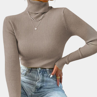 Damen Rollkragenpullover Strick Eleganter Stil für Alltag und Büro
