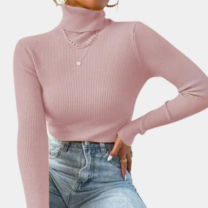 Damen Rollkragenpullover Strick Eleganter Stil für Alltag und Büro
