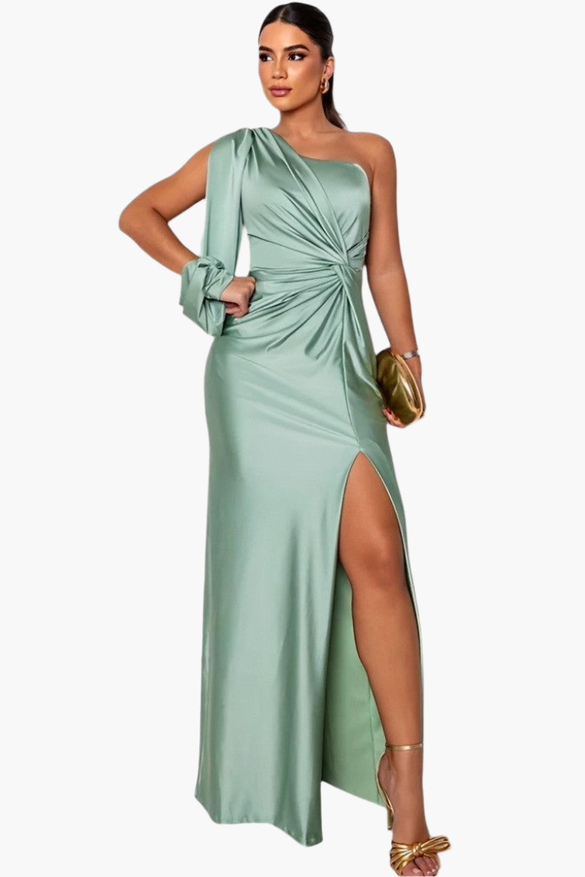 Damen One-Shoulder Abendkleid Elegant – Glamouröses Kleid für besondere Anlässe, Galas & Hochzeiten