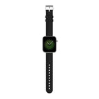 Smartwatch TrainerWatch vierkant zwart, 1,69 inch scherm, met hartslagmeter en stappenteller