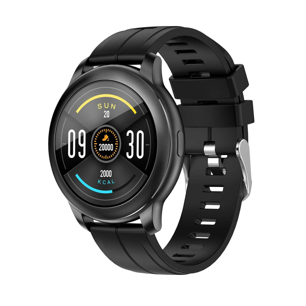 Smartwatch rond 1,69-inch scherm TrainerRound zwart, met stappenteller en slaapmonitor