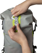 Rugzak pvc waterdicht rolltop Discover grijs 20 L, voor woon-werk, reizen en actieve dagen