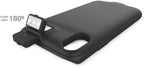 Backcover met powerbank 3000 mAh zwart voor iPhone X/Xs, 2-in-1 met draadloos opladen en zaklamp