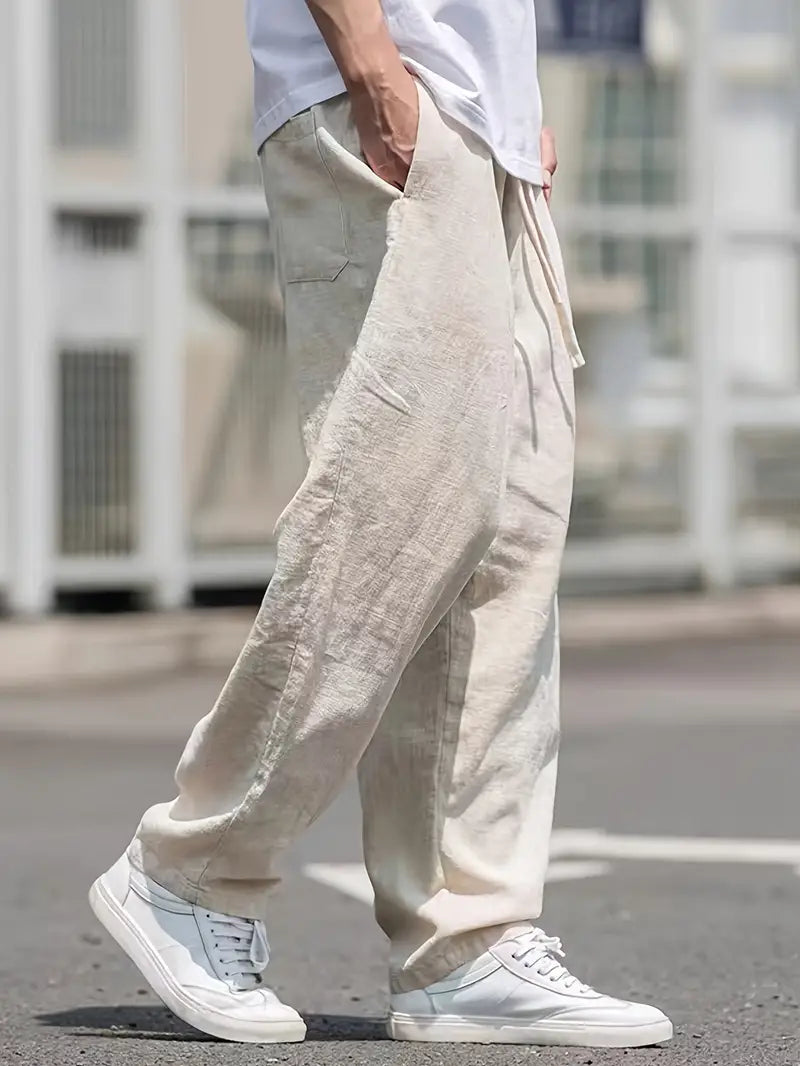 Men's Loose Casual Trousers – Wide Cut, City Street Style, Everyday & Leisure