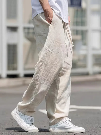 Men's Loose Casual Trousers – Wide Cut, City Street Style, Everyday & Leisure