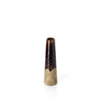 Vaas steengoed Amber Cone betonbruin 11 x 11 x 39 cm, slank en rustiek, maat S
