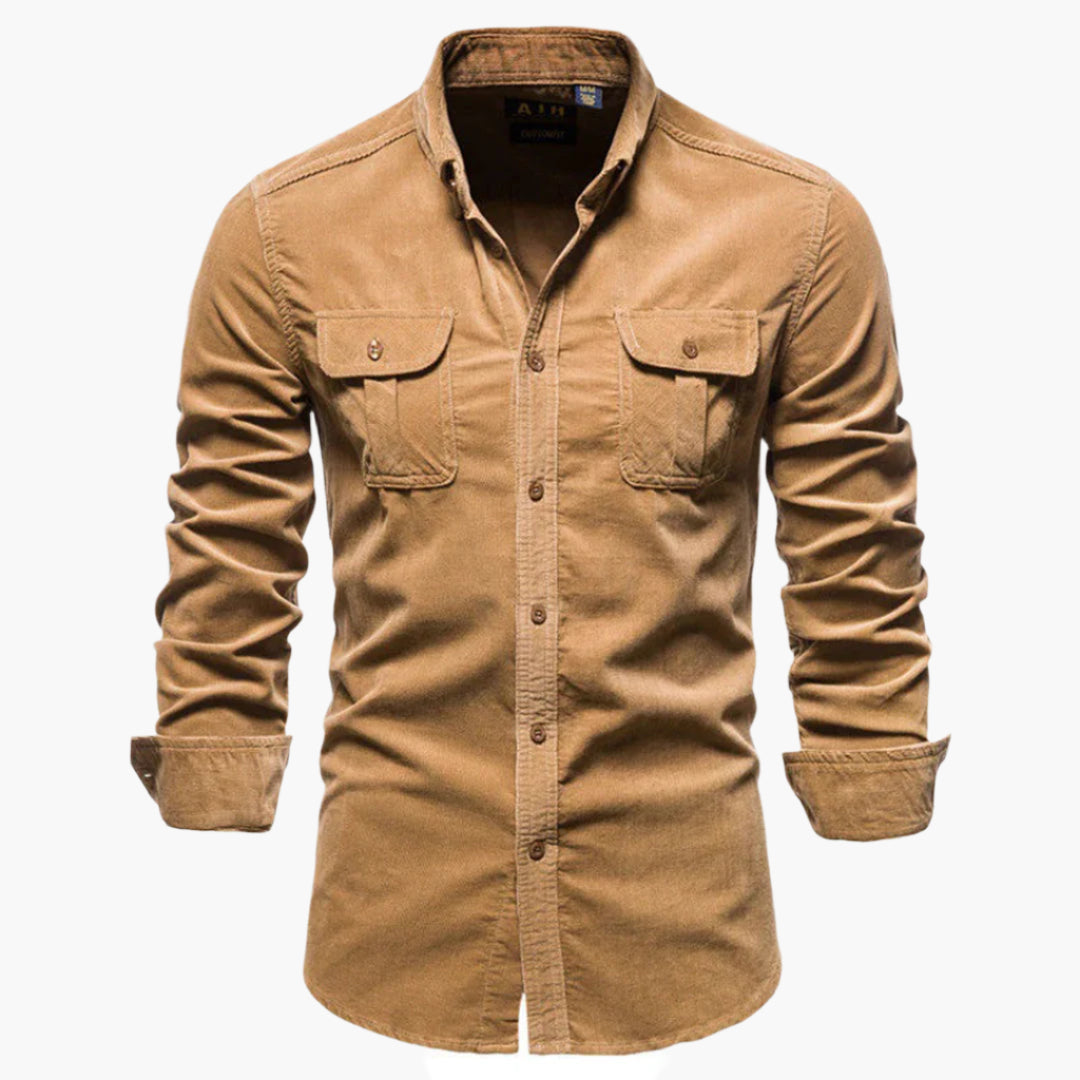 Men's Cord Shirt Slim Fit – Stylish Casual and Office Shirt, Modern Design