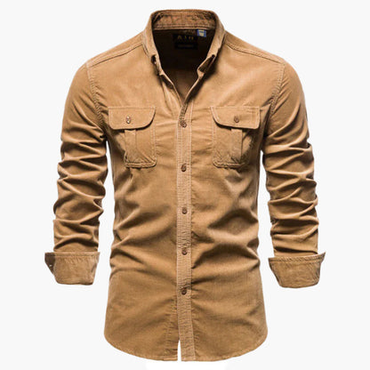 Men's Cord Shirt Slim Fit – Stylish Casual and Office Shirt, Modern Design