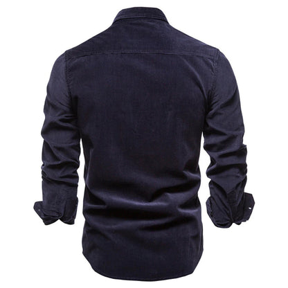 Men's Cord Shirt Slim Fit – Stylish Casual and Office Shirt, Modern Design