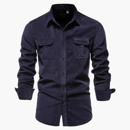 Men's Cord Shirt Slim Fit – Stylish Casual and Office Shirt, Modern Design