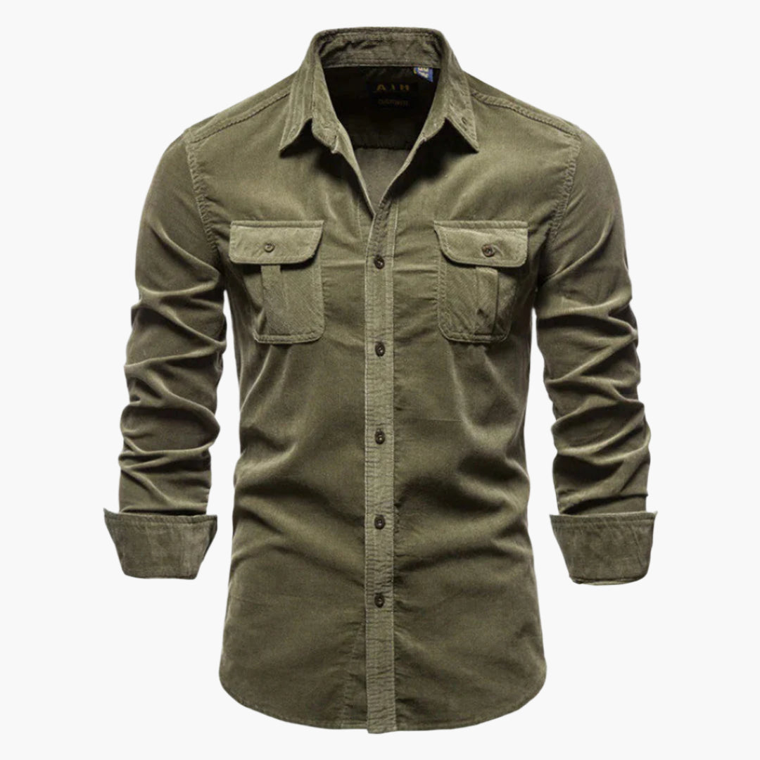 Men's Cord Shirt Slim Fit – Stylish Casual and Office Shirt, Modern Design