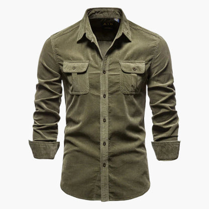 Men's Cord Shirt Slim Fit – Stylish Casual and Office Shirt, Modern Design