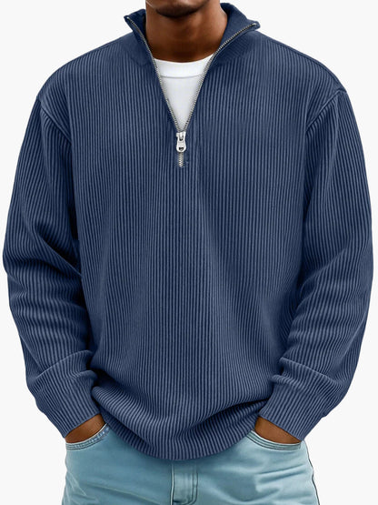 Men's Half-Zip Knit Sweater – Modern Casual Style for Everyday & Office