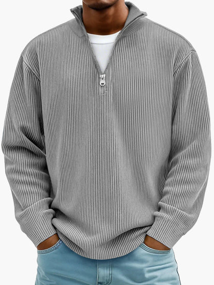 Men's Half-Zip Knit Sweater – Modern Casual Style for Everyday & Office