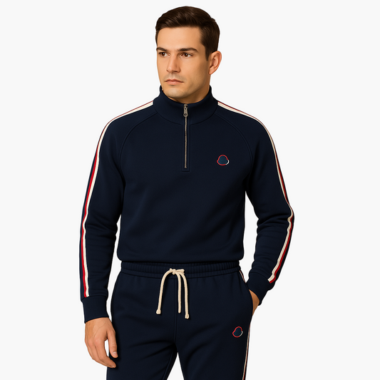 Men's tracksuit modern casual sports look with zipper