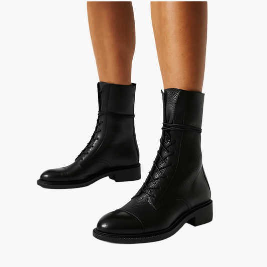 Women's Classic Lace-Up Ankle Boots in Elegant City Look – Comfortable Everyday Boots for Style-Conscious Women