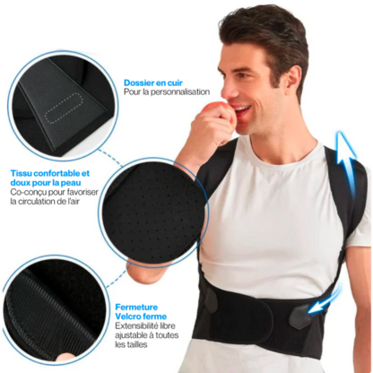 Posture Corrector Back Support for Men – Adjustable Straightener for Everyday Use, Office & Exercise