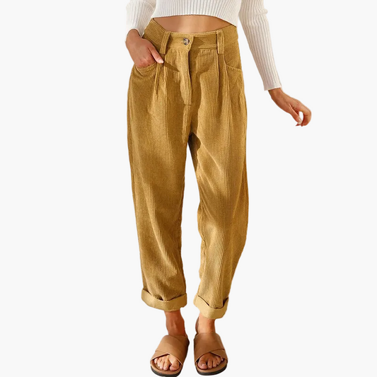 Damen Cordhose High Waist Relaxed Fit – Modisch, Bequem & Vielseitig für Alltag und Freizeit