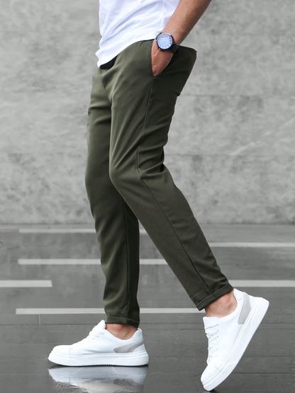 Men's Slim-Fitting Sweatpants – Sporty Elegant Casual Trousers for Everyday and Exercise