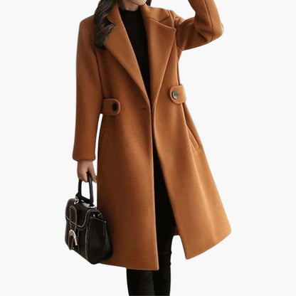 Women's winter coat with belt – Elegant, figure-hugging transitional coat for office and leisure