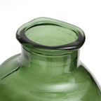 Vaas gerecycled glas groen Yugang, organische bubbelvorm – 25 x 25 x 31 cm