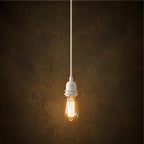 Plafondfitting voor hanglamp katoen wit, 1 fitting met snoer van 250 cm voor woonkamer en slaapkamer