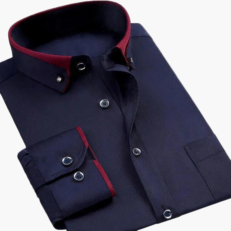 Men's Work Shirt Modern Fit – Elegant Long-Sleeve Shirt for Office and Special Occasions