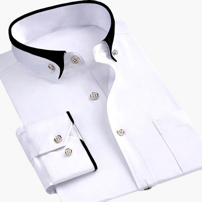 Men's Work Shirt Modern Fit – Elegant Long-Sleeve Shirt for Office and Special Occasions