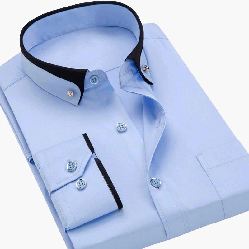 Men's Work Shirt Modern Fit – Elegant Long-Sleeve Shirt for Office and Special Occasions