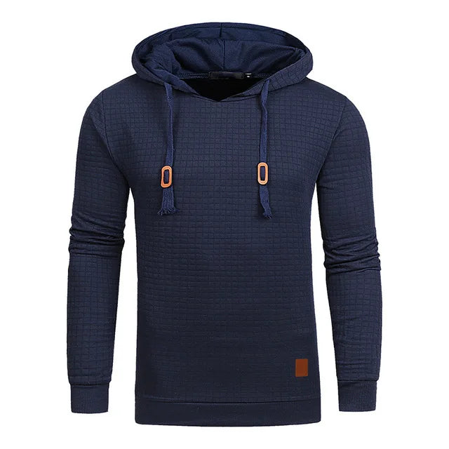 Men's hoodie with brick pattern, textured hoodie