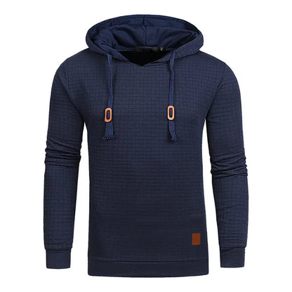 Men's hoodie with brick pattern, textured hoodie