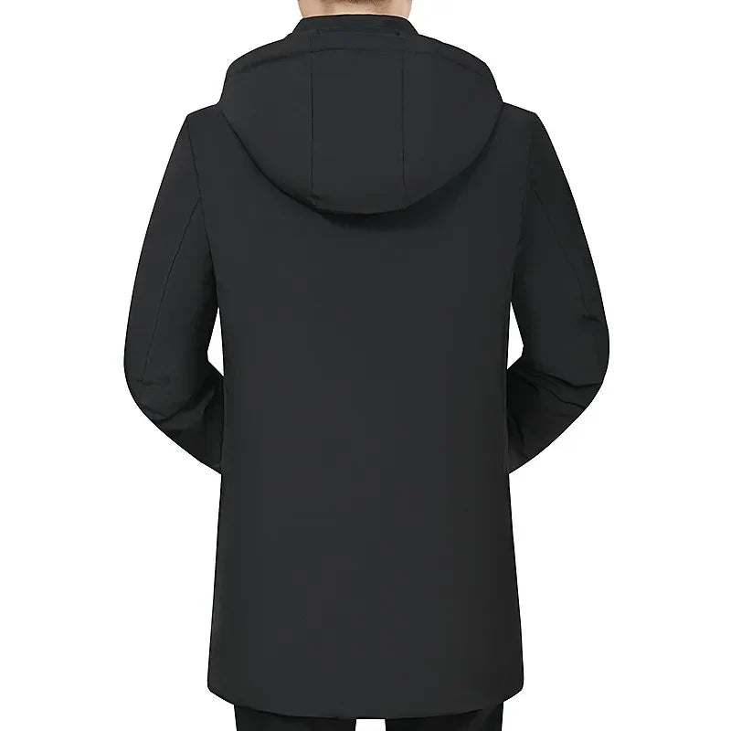 Herren Winterjacke mit Kapuze Gefüttert Kurzmantel