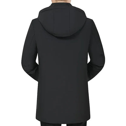 Herren Winterjacke mit Kapuze Gefüttert Kurzmantel