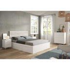 Ladekast Sweet wit 95 x 77,5 x 40 cm, met 4 lades, ronde knopjes en schuine poten