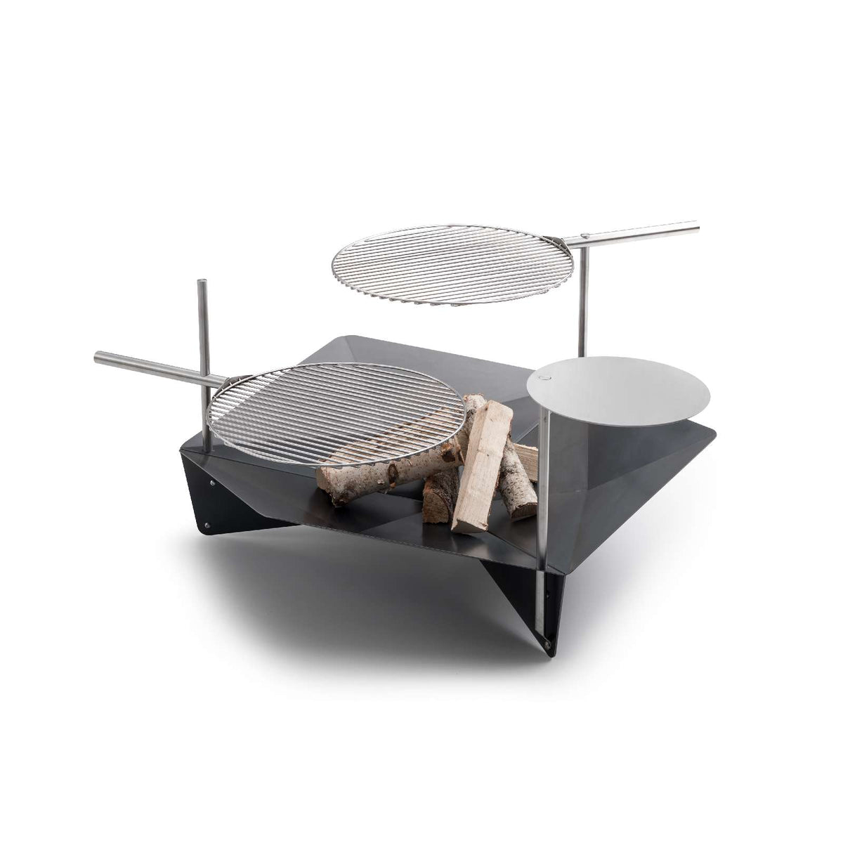 Vuurschaal cortenstaal Triple 120, drie segmenten, Ø 120 cm, 32 cm hoog, voor tuin en terras