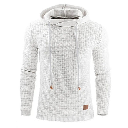 Men's hoodie with brick pattern, textured hoodie