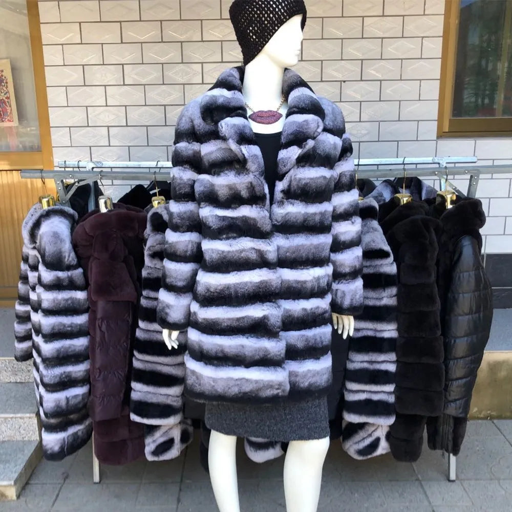 Women's coat with hood made of soft material