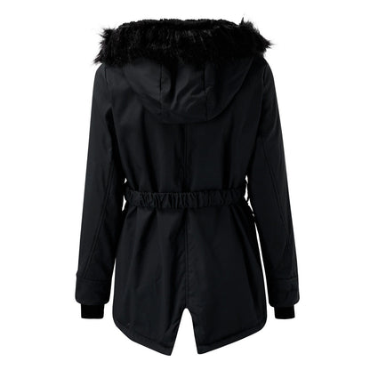 Women's winter parka with faux fur hood – stylish outdoor jacket for cold days