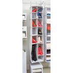 Schoenenorganizer hangend grijs Evie, indeelbaar in compartimenten voor kast en hal