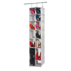 Schoenenorganizer hangend grijs Evie, indeelbaar in compartimenten voor kast en hal