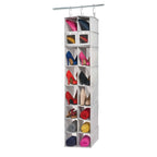 Schoenenorganizer hangend grijs Evie, indeelbaar in compartimenten voor kast en hal