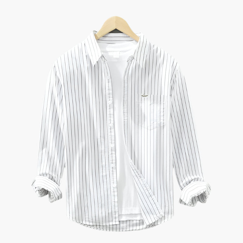 Men's casual shirt with stripes – Classic & modern for everyday and office