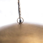 Hanglamp ijzer messing Fortune Cookie XL, organische vorm, 100 x 70 cm, voor eettafel en woonkamer