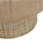 Wandlamp rotan en jute naturel, handgemaakt, 20 x 30 x 41 cm