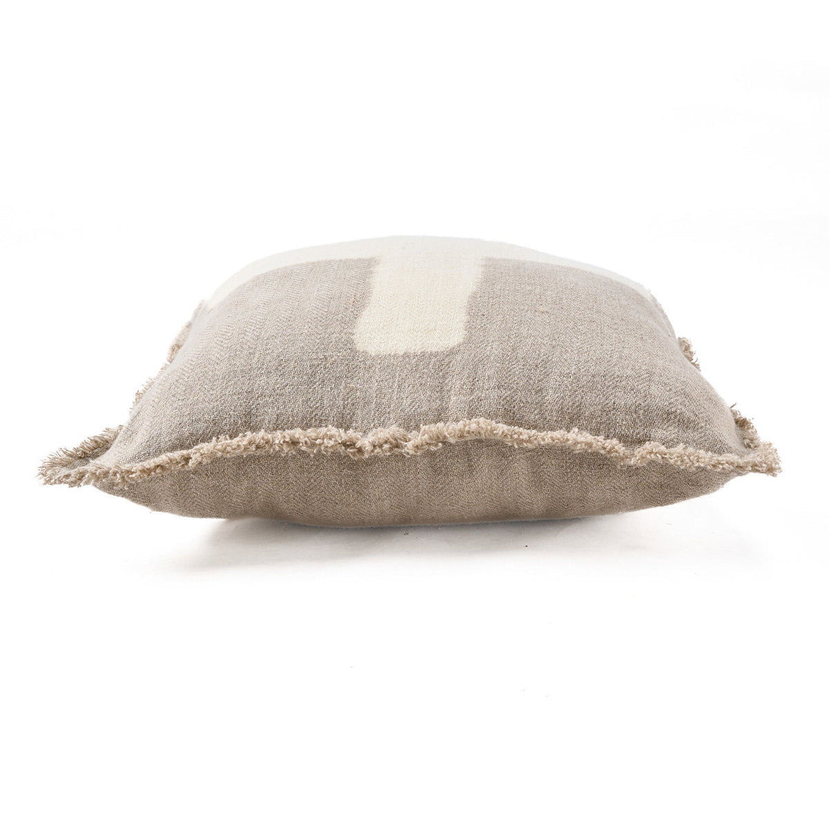 Kussenhoes linnen Ivory Cross, naturel wit met kruis – 50 x 50 cm voor bank en woonkamer
