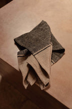 Keukendoek linnen Linen Dash naturel zwart gestreept 50 x 70 cm, voor de keuken
