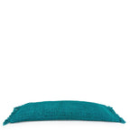 Kussenhoes katoen Oh My Gee handgeverfd, aquablauw – 35 x 100 cm, lendenkussen voor bank en bed