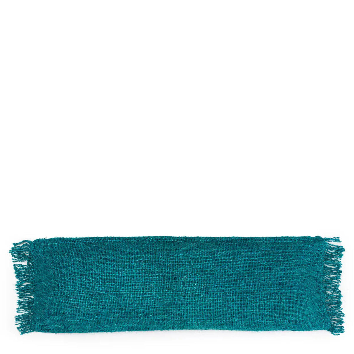 Kussenhoes katoen Oh My Gee handgeverfd, aquablauw – 35 x 100 cm, lendenkussen voor bank en bed